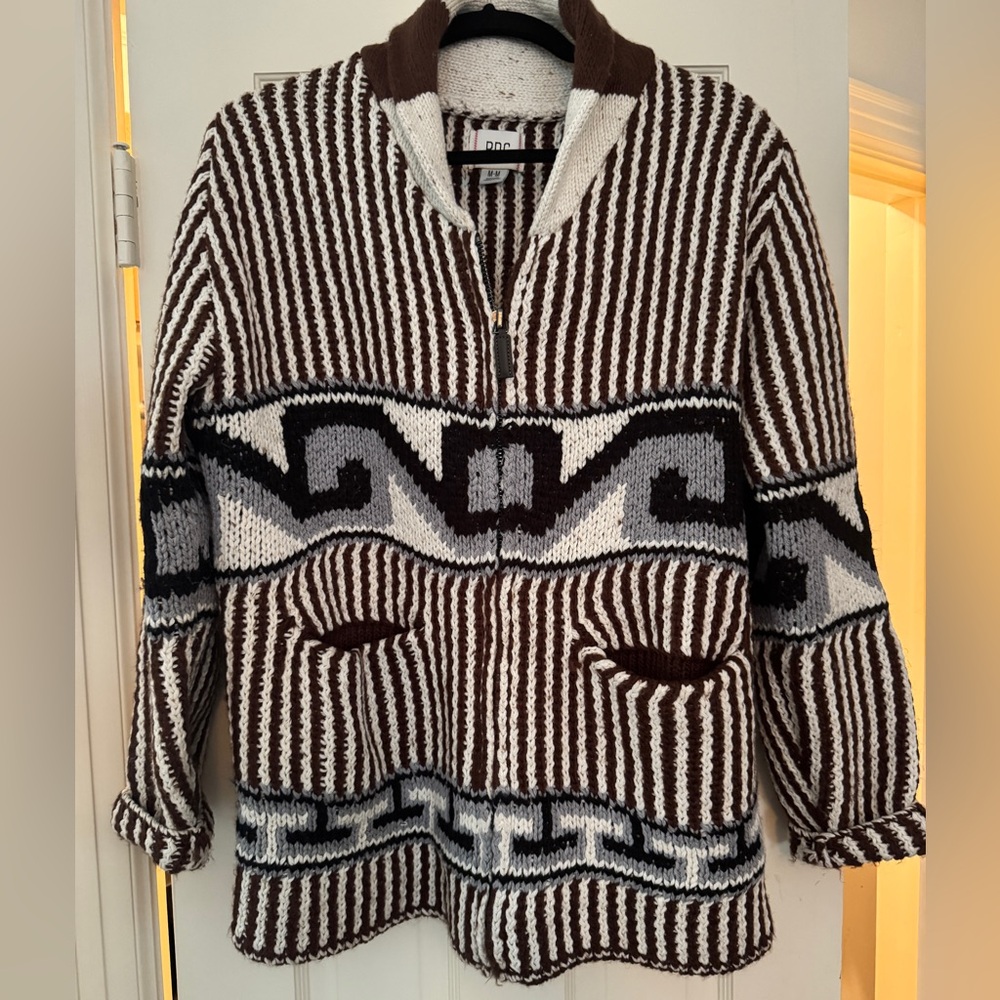 Chocolate and Cream Striped Cardigan